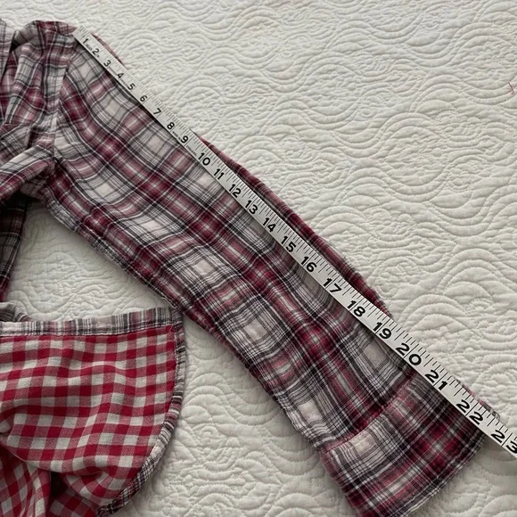 AEROPOSTALE Womenโs Long Sleeve Plaid Lined Button Down Shirt S/P - Picture 10 of 14